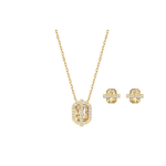 Swarovski Favor Series Auksiniai Kvadratiniai Geometriniai Auskarai Karoliai Rinkinys Moteri&scaron;ki papuo&scaron;alai 5528953 Box (Random Color)