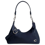Coach Juliet 30 Užsegimas užtrauktuku Reguliuojamas nuimamas peties dirželis Odinė pirkinių krep&scaron;ys Crossbody krep&scaron;ys Dideli unisex krep&scaron;iai Tamsiai mėlyna CR652-LHSMU Basic Set (Bag+Dust Bag)