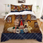 Wallace & Gromit 3D patalynės komplektai spausdinta antklodės užvalkalas Suaugusiems_ vaikams lovos pledas gimtadienio dovana dropshipping 140x200cm
