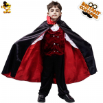 Vaikų Helovino siaubo vampyro kostiumas, mažo berniuko vampyro scenos &scaron;ou cosplay kostiumas m/7-9 years old 122-134cm black