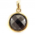 Les Tr&eacute;sors De Lily [C4747] - Pendentif Plaqu&eacute; Or 'Linda' Noir juoda