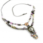 Les Tr&eacute;sors De Lily [E2533] - Collier Cr&eacute;ateur 'Mimosas' Gris Rose