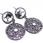 NOA [G5833] - Boucles Cr&eacute;ateur 'Carmen' noir blanc juoda