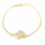 Les Tr&eacute;sors De Lily [H2619] - Bracelet Plaqu&eacute; or 'Colombe Divine' dor&eacute;