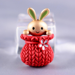 Blucome Fashion Rabbit In bambuko krep&scaron;elio formos sagė Mielos sagės Papuo&scaron;alai suknelei kepurė &Scaron;alikas Smeigtukai Priedai Dovana mėlyna