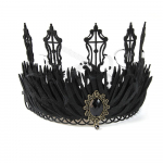 Baroko retro karūnos Helovino makiažo kamuolys King Princess Witch Head Crown Gothic Accessories