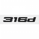 3D ABS 320d 325d 328d 330d 335d 318d automobilio bagažinės raidžių logotipo ženklelio emblemos lipdukai, skirti BMW 3 serijai E46 E90 F30 F31 F34 Gloss Black 316d black