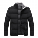 Medvilninė vyri&scaron;ka &scaron;ilta žieminė vilnonė striukė laisvalaikio visiems tinkanti striukė 4XL Parka L juoda