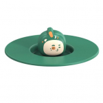 Silikoninio puodelio dangtelis Maisto klasės BPA be kar&scaron;čiui atsparus dulkėms atsparus daugkartinis lankstus universalus kavos puodelio puodelio dangtelis tamsiai žalia spalva