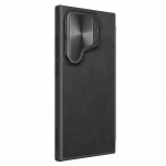 NILLKIN, skirtas Samsung Galaxy S24 Ultra Plus telefono dėklui Qin Prop odinis dangtelis Kameros apsauga Galinis dangtelis Samsung Galaxy S24 juoda