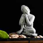 Dekoratyvinė statulėlė Budos statulos namas 8x6.5x10.8cm #2