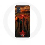 Coque pour Samsung Galaxy A51 Stranger Things Saison 4 Affiche Art Equipages de la Nouvelle Th&eacute;orie