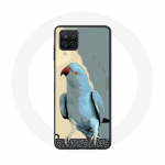 Coque pour Samsung Galaxy A22 4G Perruches perroquets Bleu