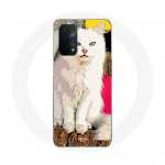 Coque pour Oppo A54 5G Turc de van chat blanc aux yeux bleu et jaune