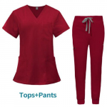 Daugiaspalviai unisex trumpomis rankovėmis vaistinės slaugytojos uniforma ligoninės gydytojo darbo drabužiai burnos odontologijos chirurgijos uniformos medicininių &scaron;veitimų rinkiniai 2XL