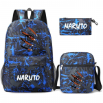 3 vnt./rinkinys Anime Naruto kuprinė su pečių krep&scaron;iu pie&scaron;tuko dėklas berniukui, mergaitei, kuprinė, vyri&scaron;ka, moteri&scaron;ka, laisvalaikio kelionių krep&scaron;ys