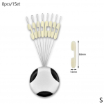 8 vnt. / 1 ​​rinkinys, dvigubų kabliukų kontaktoriaus povalis, stabdantis i&scaron;si&scaron;akojimą, skirstytuvas erdvės pupelių me&scaron;kerės pasukamas ri&scaron;imo įrankis S