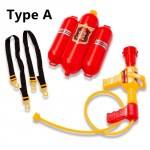 Ugniagesio kuprinė vandens &scaron;autuvai su ugnies kepure Vaikams vasaros lauko vandens žaislai prie baseino paplūdimio vakarėliui teikia ugniagesių vandens purk&scaron;tuvą