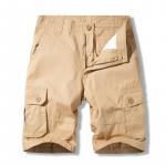 Vyri&scaron;ki vasariniai laisvi vienspalviai 5 ta&scaron;kų &scaron;ortai: Madingos ir paprastos paplūdimio kelnės YK001 Khaki. 38 (about 2 feet 9) chaki
