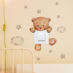 Animacinio filmo &bdquo;Bear Star Switch&ldquo; lipdukas, skirtas vaikų kūdikio kambario dekoravimui