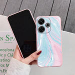 Madingas marmurinis mink&scaron;tas silikoninis dėklas, skirtas Samsung A55 A35 M35 M34 Xiaomi Redmi Note 13 Pro 13C iPhone Huawei Honor 200 fotoaparato apsauginis smūgiams atsparus dangtelis Samsung Galaxy S20 mėlyna