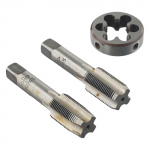 HSS M22 x 1,5 mm kūgio ir ki&scaron;tuko čiaupas ir M22 x 1,5 mm sriegio sriegis de&scaron;inėje pusėje