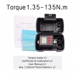 WISRETEC Skaitmeninis sukimo momento rakto adapteris, tikslus elektroninis sukimo momento įrankio konverteris ir matuoklis su LCD ekranu. Komplekte 1/2 , 1/4