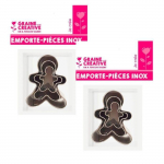 6 mini emporte-pi&egrave;ces inox - Bonhomme en pain d'&eacute;pices