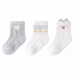 3 poros/rinkinys vasarinės naujagimių kojinės mergaitėms berniukams mielos animacinės tinklelio plonos kūdikių kojinės vaikams trumpos kojinės 0-5 metų XS(0-6m) mėlyna
