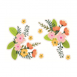 Lipdukai Rožinis pie&scaron;inys Stilius Gražus Eleganti&scaron;kas &Scaron;aldytuvas Sieninis Lipdukas Stiklas Menas Tualeto apdaila Lipnios Kalėdos y1546