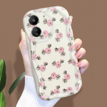 Mielas animacinio ra&scaron;to kreminės tekstūros korpusas, banguotas kra&scaron;tas, mink&scaron;tas silikoninis dangtelis, skirtas Xiaomi Redmi Redmi Note 9 juoda