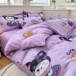 Stilingas vienspalvis patalynės komplektas - 3 arba 4 dalys, puikiai tinka bendrabučiams (1.5m/1.2m) 1.8m four-piece set