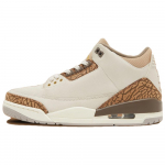 Air Jordan 3 Retro GS Palomino Vaikams Sportbačiai Kreminiai &Scaron;viesiai-Medžio Rudo Metali&scaron;kai-Auksiniai DM0967-102 36