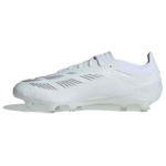 adidas Predator 24 Elite Low FG Pearlized Pack Unisex sportbačiai White Cloud-White Silver-Metallic IE1803 40⅔