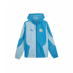 Puma Manchester City Mcfc Pre-match Austa Striukė Spalvų Bloko Dizainas Laisvalaikio Su Gobtuvu Ilgomis Rankovėmis Austa Striukė Vyri&scaron;ka Striukė Mėlyna Sidabro Pilka 774372-02 S