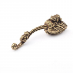 Retro bronzinė motina ir vaikas varlė lotosas zen ornamentai grynas varis gyvūnas miniatiūra arbatos augintinis namų dekoravimo aksesuarai A