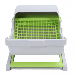 Savaime i&scaron;sivalantis kačių tualeto dėklas PP plastikas Lengvai surenkamas Sūpynės tipo Kibiras Pusiau automatinis Didelis kačių tualeto dėklas