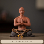 Zen Mažojo Moksleivio Figūrėlė, Budistinio Stiliaus Medituojantis Berniukas Statulėlė Namų Stalo Dekorui, Arbatos Kambariui, Akvariumo Ornamentas & Sodo Kra&scaron;tovaizdžio