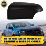 Left Side For 2015- Ford Ranger Black Rearview Mirror Cover Cap replacement gray