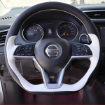 Hand Stitched non-slip black white Leather Car Steering Wheel Cover For Nissan X-Trail Qashqai Rogue (Sport) 2017- 1