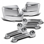 Chromuotos durų rankenėlių ir veidrodėlių dangtelių komplektas 08-12 Jeep Liberty / 2007-2012 Dodge Nitro