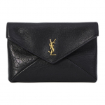 Saint Laurent Ysl Cassandre logotipo grandinėlės peties dirželis avikailio vokelio formos crossbody krep&scaron;ys moteri&scaron;ki krep&scaron;iai Juoda 847638-AACYT-1000 Gift Set(Basic Set+Box+Shopping Bag)