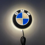 BMW automobilio LED logotipas Priekinis Galinis Emblema &Scaron;viesos Ženklelis Lempa BMW E82 E90 E91 E92 E93 E60 E61 F10 F07 E39 E63 E64 F12 F13 F30 E87 F20 balta