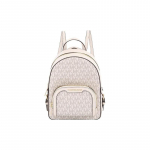 Michael Kors Jaycee Klasikinis monogramos užtrauktuku užsegamas PVC kuprinė Mini moteri&scaron;ka kuprinė &Scaron;viesiai kreminė 35T2G8TB1B-LT-CRM-MULTI Basic Set (Bag+Dust Bag)