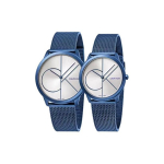 CK/Calvin Klein Kvarcinis laikrodis Nerūdijančio plieno apyrankė 40 mm ir 35 mm Sidabrinis ciferblatas 30 m atsparumas vandeniui Unisex laikrodžiai K3M52T56/K3M51T56 Silver Dial