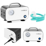Laboratorinis vakuuminis siurblys su manometru, be alyvos, 10 L/min, 20 W