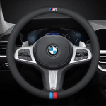 BMW M automobilio vairo gaubtui G20 F11 E87 F30 F10 x3 G01 x5 F40 F16 M3 X1 X7 1 3 5 7 serijos odiniai neslystantys priedai