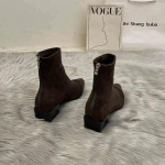 Dizainerio Vintažiniai Moteri&scaron;ki Chelsea Batai Mada Smailianosiai Trumpesni Aulinukai Eleganti&scaron;ki Žemo Kulno Batai Moterims Botas Mujer 35