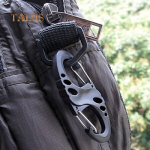 Talos 5 vnt. Prakti&scaron;kas lauko S formos spyruoklinis kabliukas, karabinas kempingo žygiams su užsegimu kabliuku raktų pakabukas