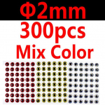 300 vnt Holorpahic 3D žuvų akių masalas, gaminantis akis, ri&scaron;antis muses, masalas, žuvies akys nuo 2 mm iki 10 mm raudono sidabro aukso 2mm